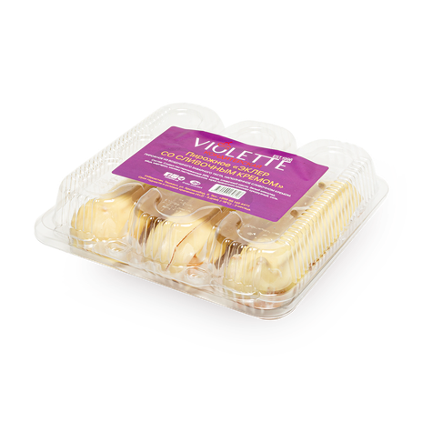 Пирожное Эклер Violette Сonfecionery со сливочным кремом замороженное