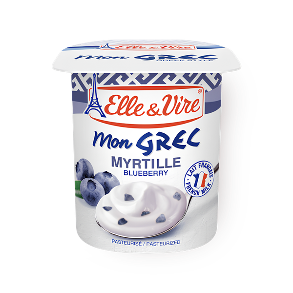 Десерт молочный Mon Grec Elle&Vire с черникой
