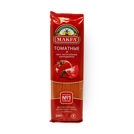 Макароны длинные Вермишель Мakfа томатные