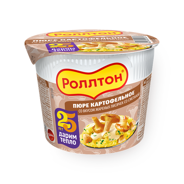 Пюре картофельное «Роллтон» со вкусом жареных лисичек со сметаной