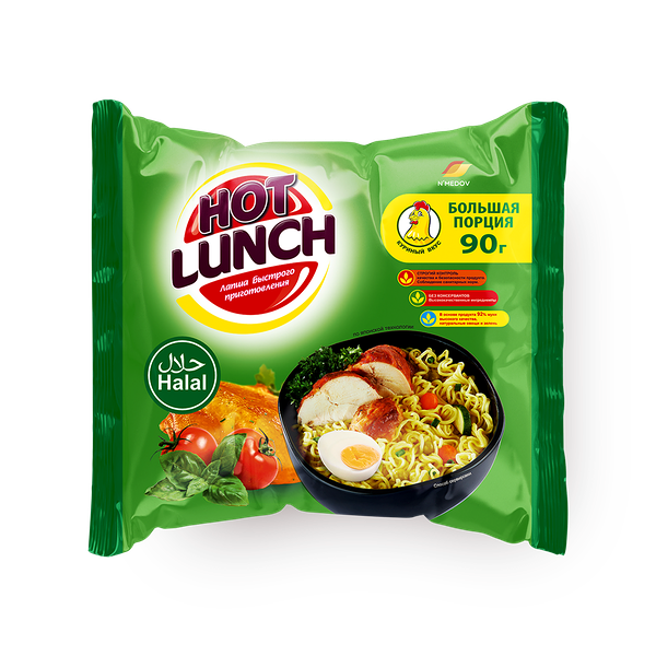 Лапша быстрого приготовления Hot Lunch со вкусом курицы