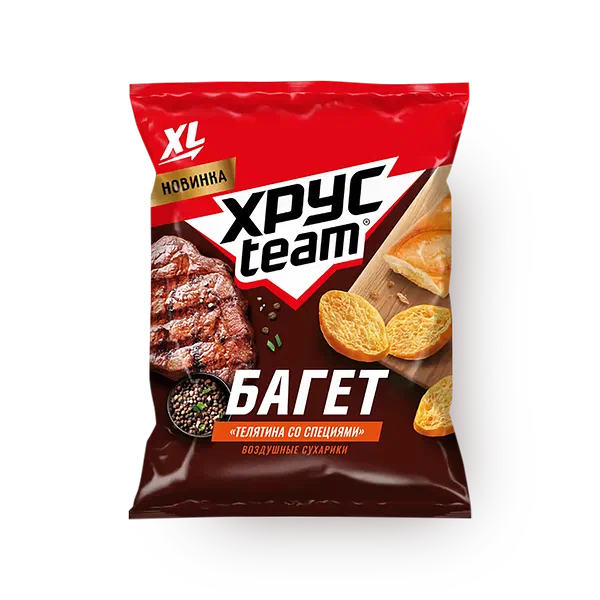 Сухарики Хрусteam Багет телятина со специями