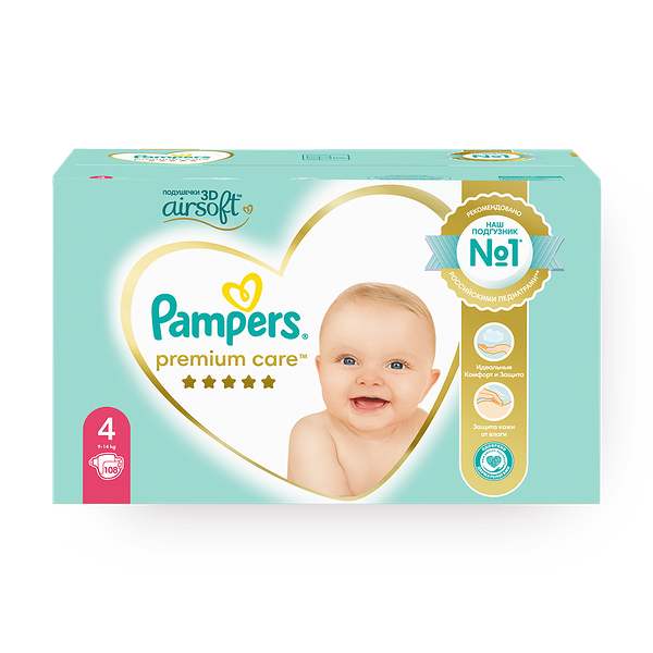 Подгузники Pampers Premium Care 4 размер 9-14 кг