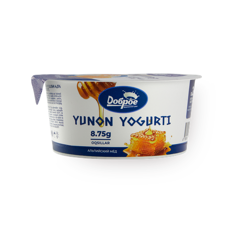 Йогурт греческий «Доброе деревенское утро» мёд 3%