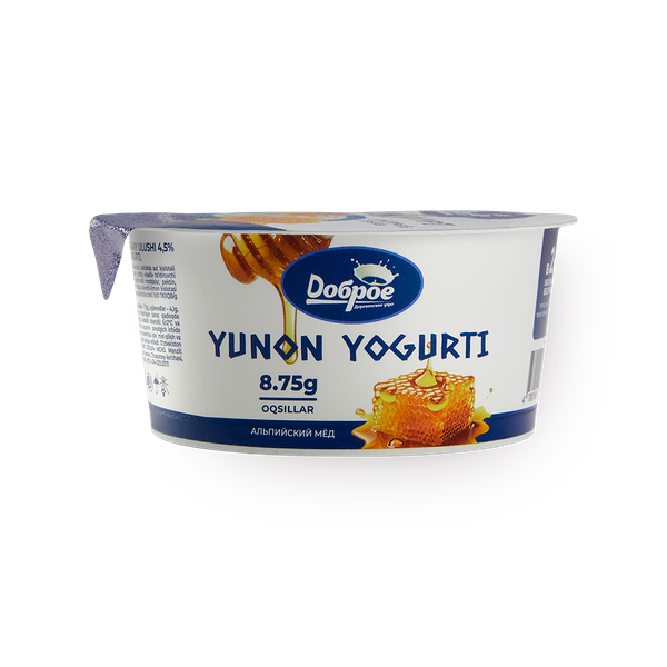 Йогурт греческий «Доброе деревенское утро» мёд 3%