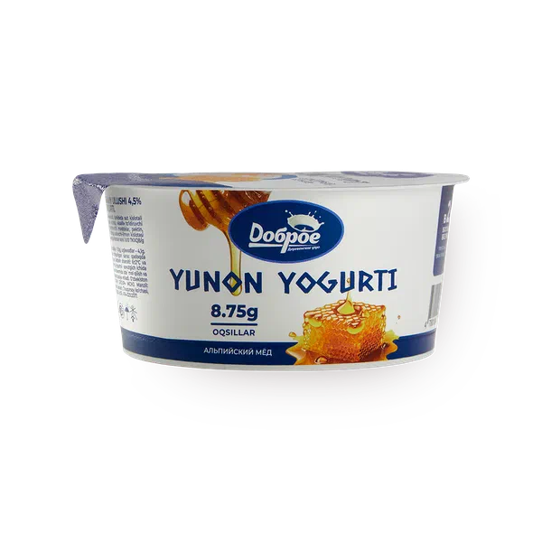 Йогурт греческий «Доброе деревенское утро» мёд 3%