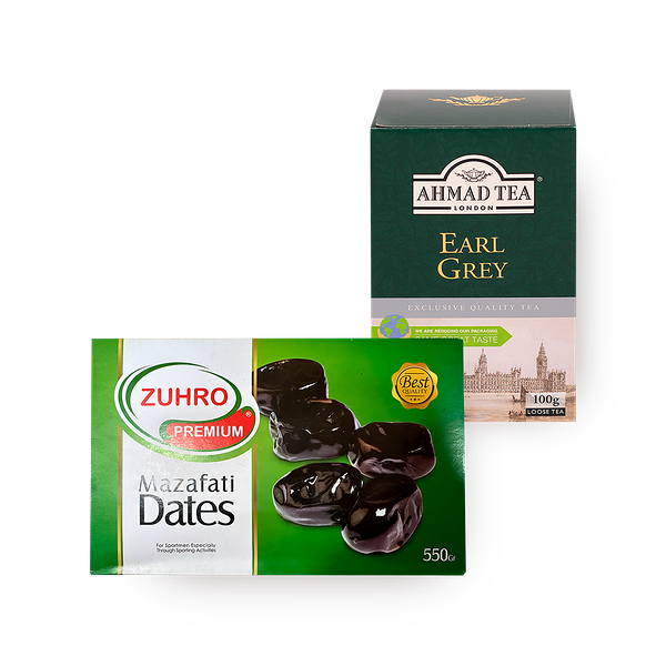 Чай Ahmad Earl Grey, 100 g + Финики Mazafati Zuhro Premium, 550 g