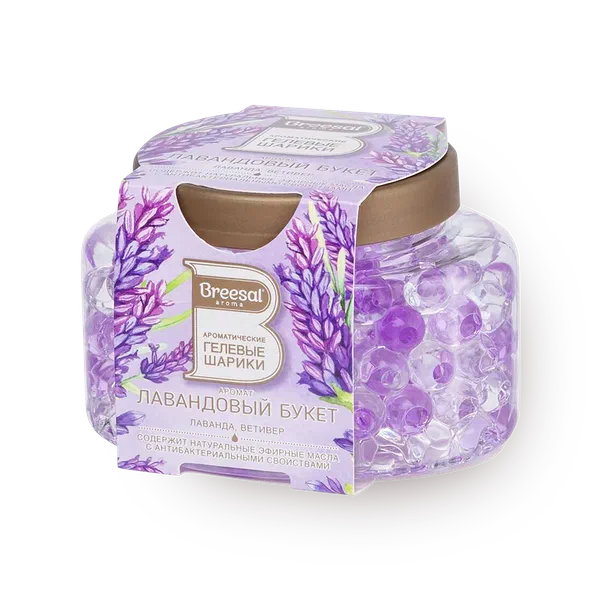 Шарики гелевые Breesal Aroma Лавандовый букет лаванда, ветивер ароматические