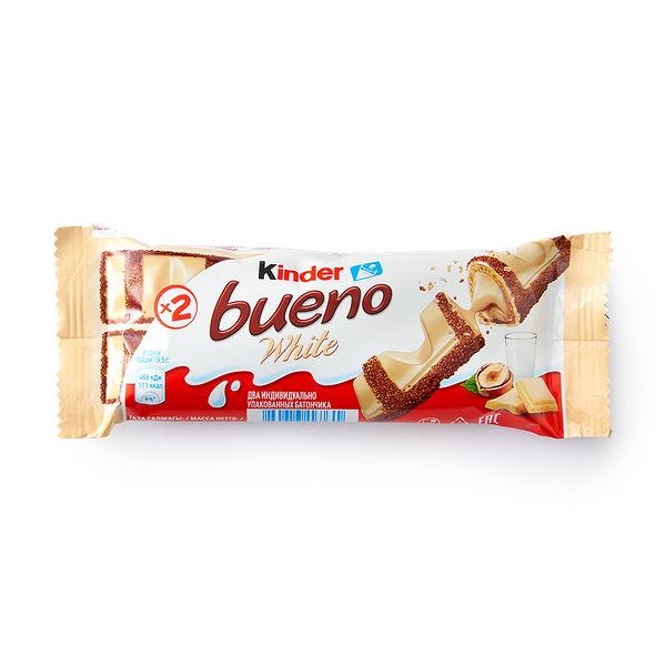 Батончик вафельный Kinder Bueno White