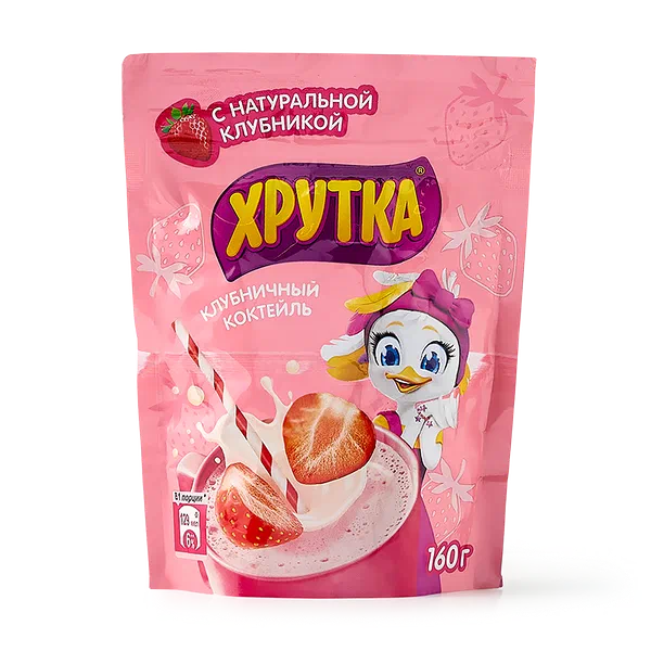 Клубничный коктейль «Хрутка» сухая смесь