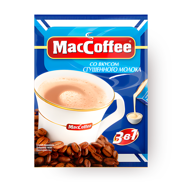 Кофейный напиток растворимый 3в1 MacCoffee со вкусом сгущённого молока