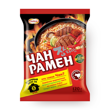 Лапша Чан Рамен Doshirak с говядиной острая