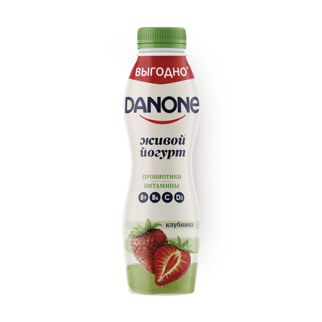 Йогурт питьевой Danone клубника