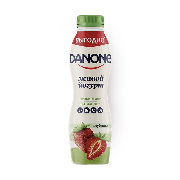 Йогурт питьевой Danone клубника