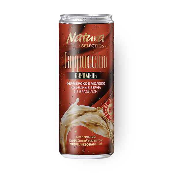 Напиток кофейный молочный Natura Selection Cappuccino карамель стерилизованный