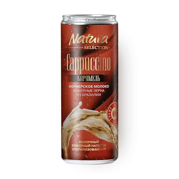 Напиток кофейный молочный Natura Selection Cappuccino карамель стерилизованный