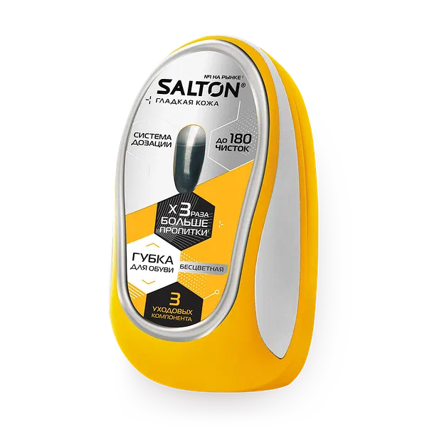 Губка для обуви Salton для гладкой кожи с дозатором бесцветная