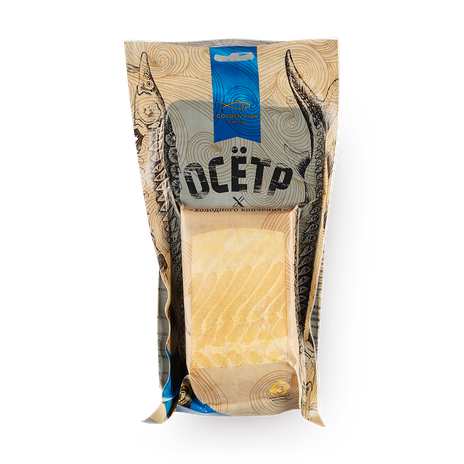 Осётр холодного копчения Golden Fish кусок с кожей