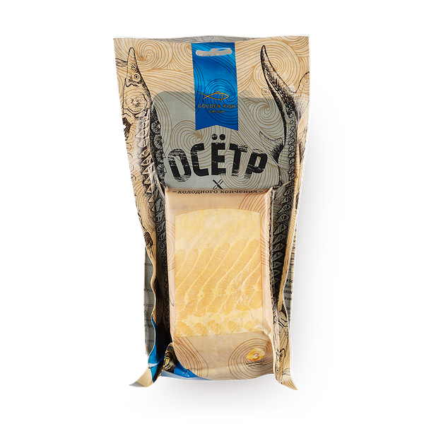 Осётр холодного копчения Golden Fish кусок с кожей