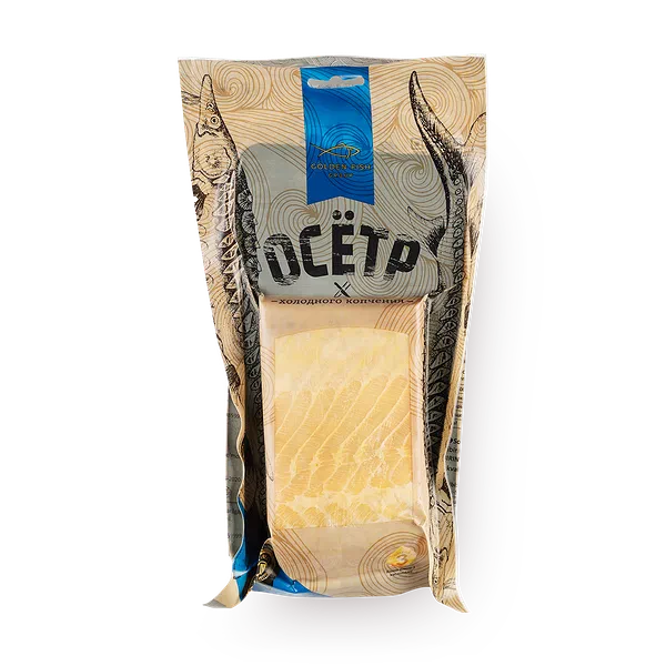 Осётр холодного копчения Golden Fish кусок с кожей