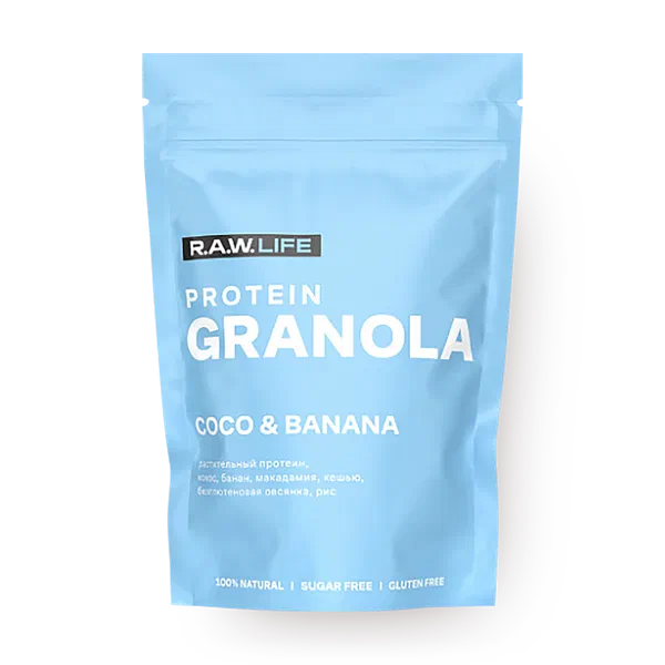 Гранола протеиновая RawLife кокос-банан