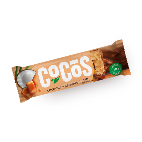 Батончик низкоуглеводный FitnesShock Cocos кокос-карамель в глазури без сахара