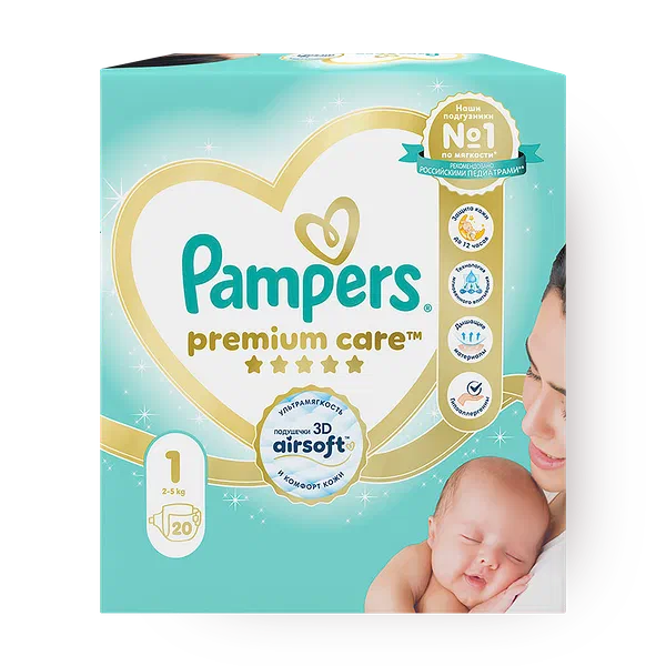Подгузники Pampers Premium Care размер 1 2-5 кг