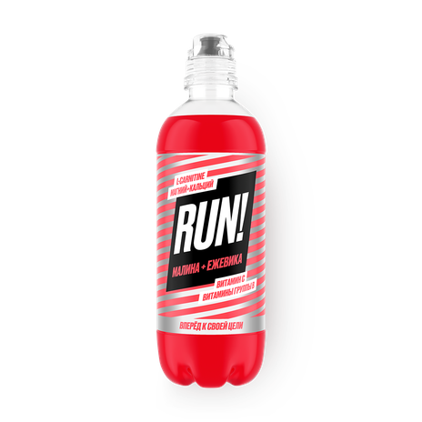 Напиток витаминизированный Run малина-еживика негазированный
