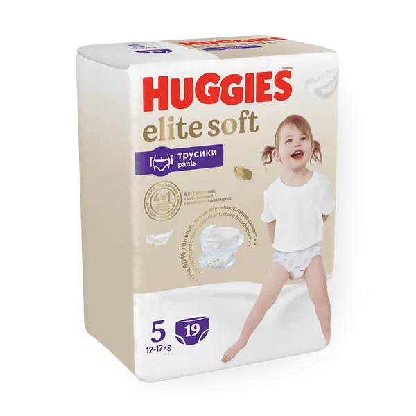 Подгузники-трусики Huggies Elite Soft 5 12-17 кг