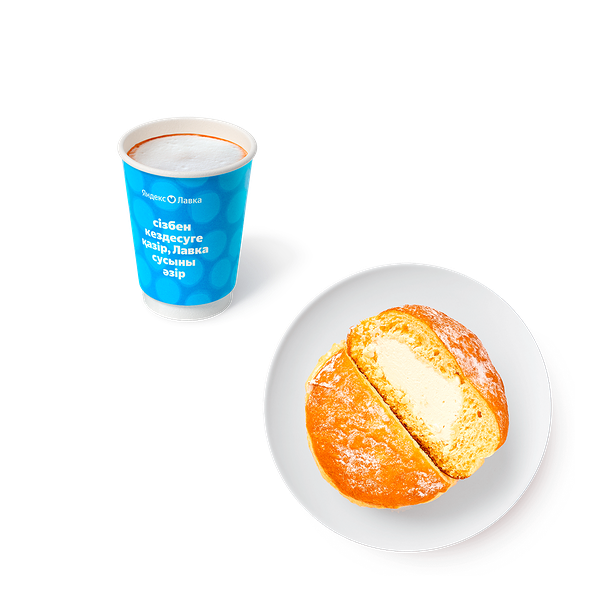 Берлинер Пломбир «Из Лавки» + Латте «Яндекс Лавка»