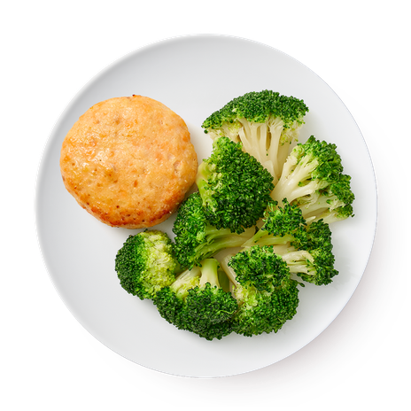 Котлета из лосося атлантического сёмги с брокколи Gastro Кitсhen