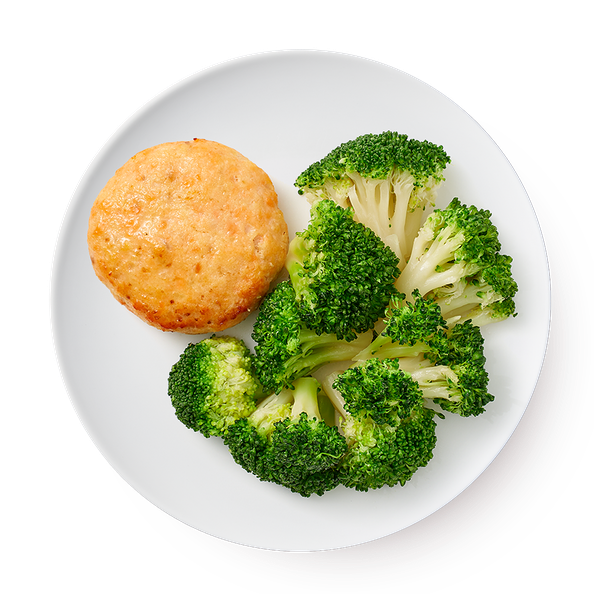 Котлета из лосося атлантического сёмги с брокколи Gastro Кitсhen