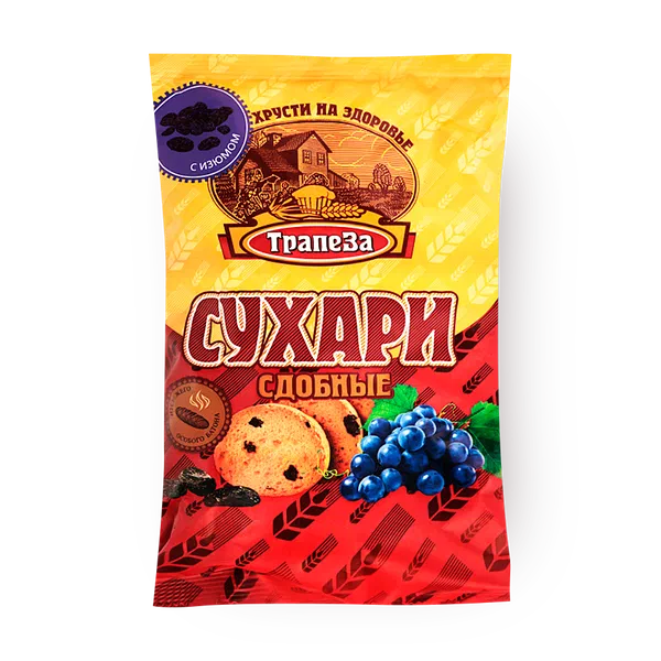 Сухари «Трапеза» сдобные с изюмом
