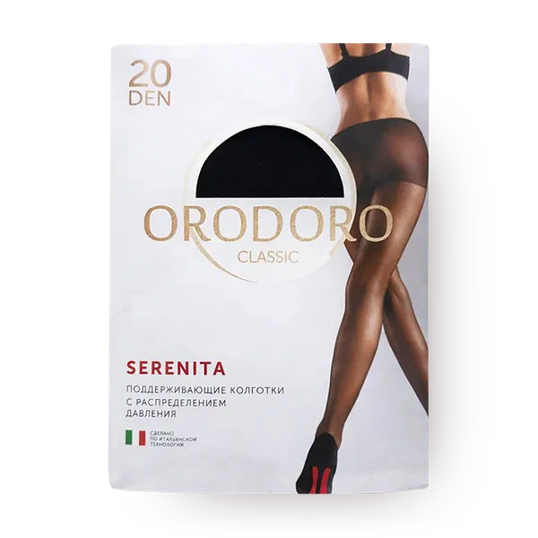 Колготки женские Orodoro Serenita 20 den цвет Nero размер 4