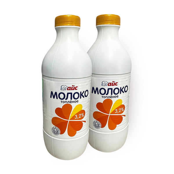 Молоко топлёное 3,2% «Айс», 1 L 2 шт