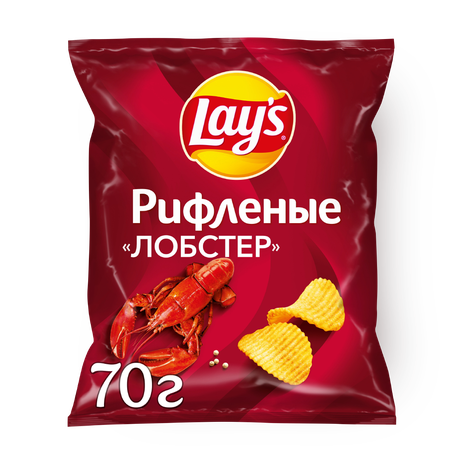 Чипсы Lay's лобстер рифлёные