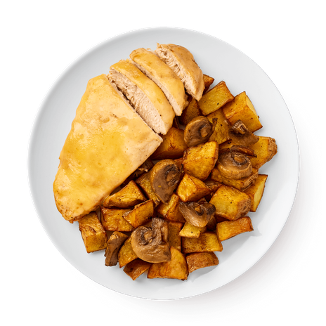 Куриное филе под сыром с картофелем по-деревенски Mfood.kz