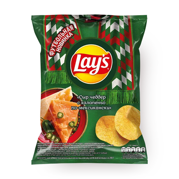Чипсы Lay's Сыр чеддер с халапеньо по-мексикански