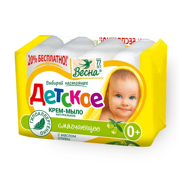 Крем-мыло детское «Весна» с маслом оливы