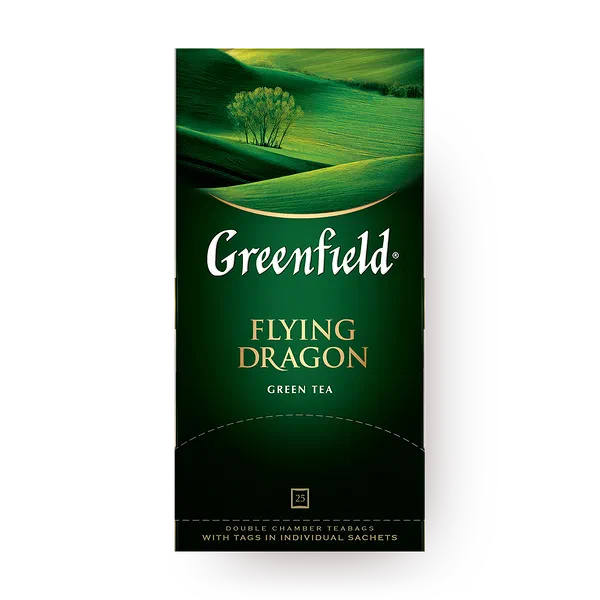 Чай зелёный Flying Dragon Greenfield в пакетиках