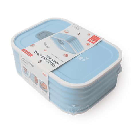 Контейнер пластиковый для еды Tedemei синий 1.5 л