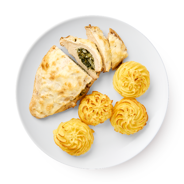 Куриное филе фаршированное с картофелем дюшес Mfood.kz