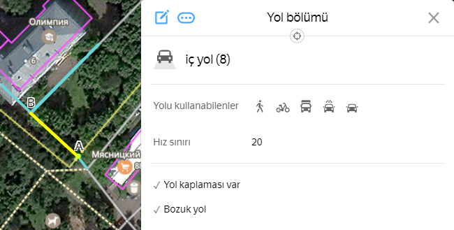 3 3 2 Yol Bolumune Ozellik Ekleme Kurallari Yandex Map Editor Yardim