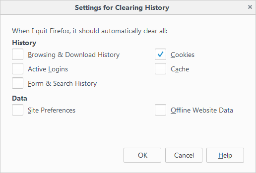 how to clear cookies and cache on firefox