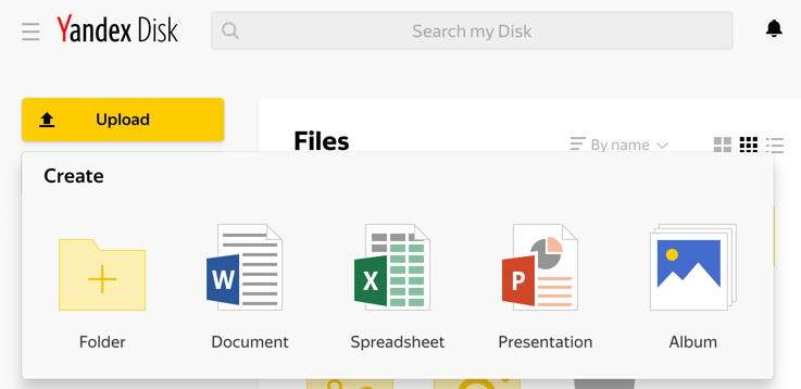 Edit documents - Yandex.Disk. Help