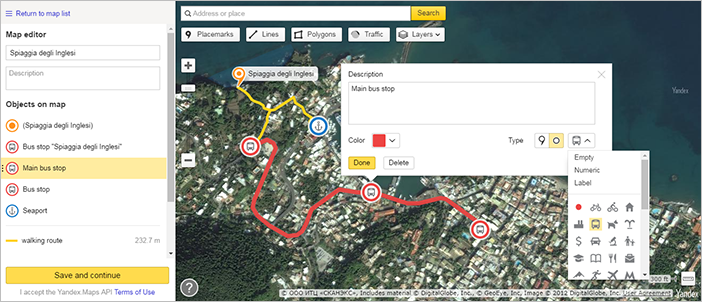 yandex map constructor - yandex satellite