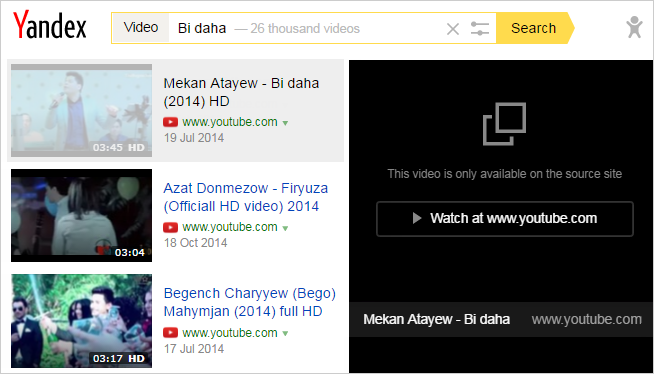 Videos Yandex : Seçtiğiniz video, arama sonuçları ...