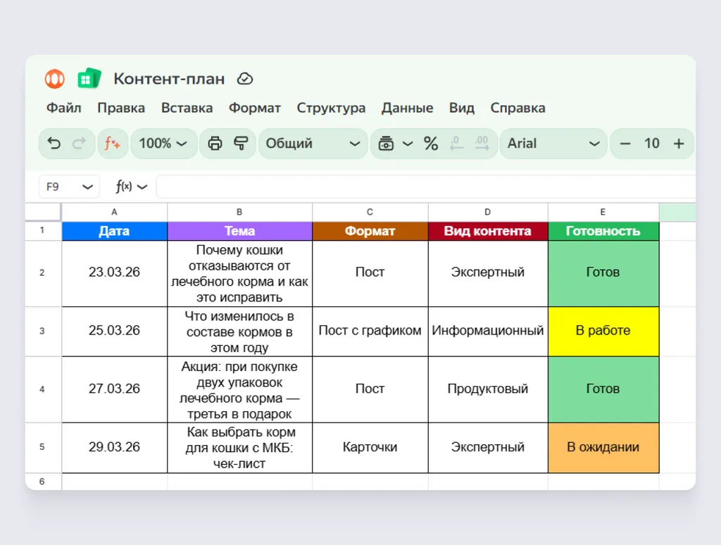 Чтобы было легче ориентироваться в колонках, можно выделять их цветом