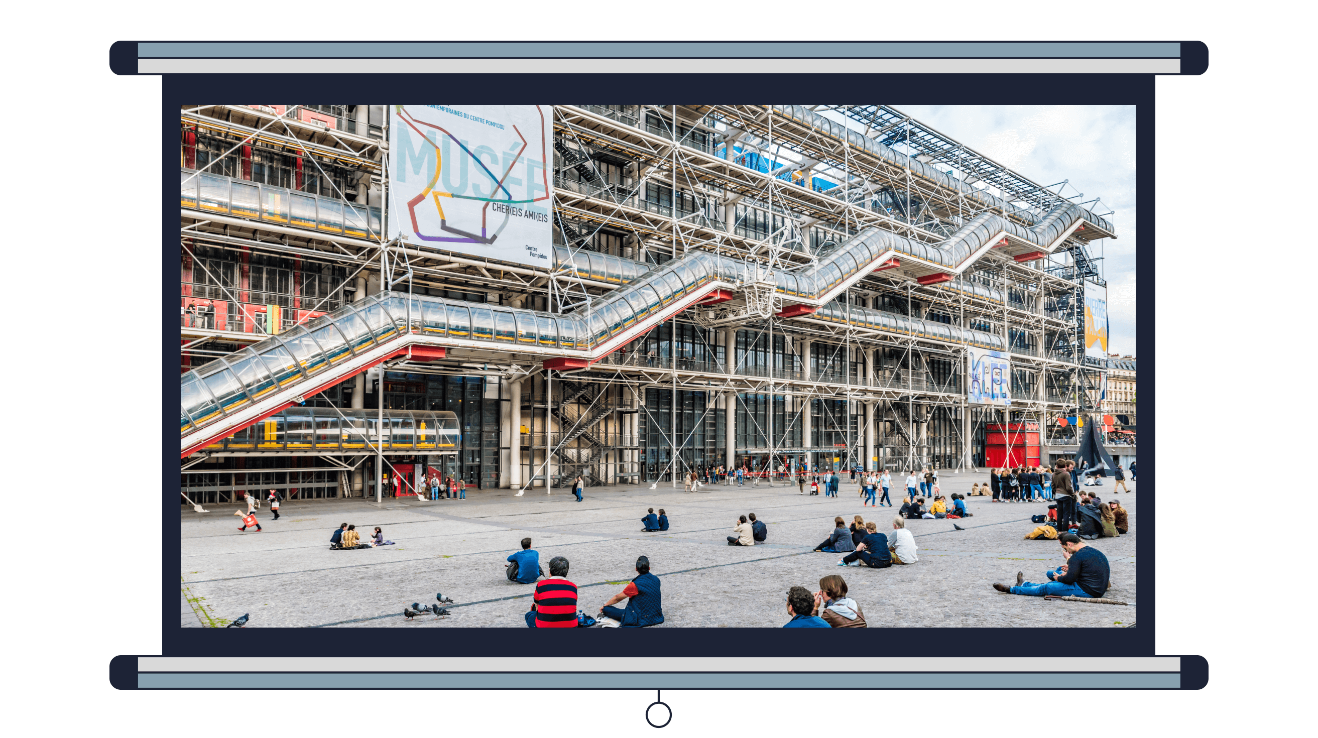 Примеры 16. Центр Помпиду в Париже, архитекторы Ричард Роджерс и Ренцо Пиано<br><br>Фото: Takashi Images / Shutterstock.com<br>