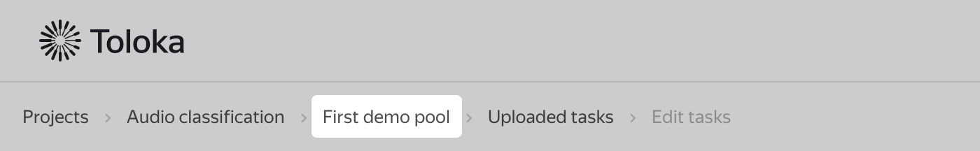 Upload data. Click pool name